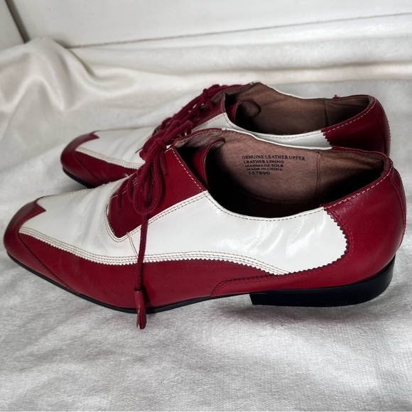 Vintage Georgio Brutini spectator red/white mens shoes *Needs heel caps* 10 main image 9